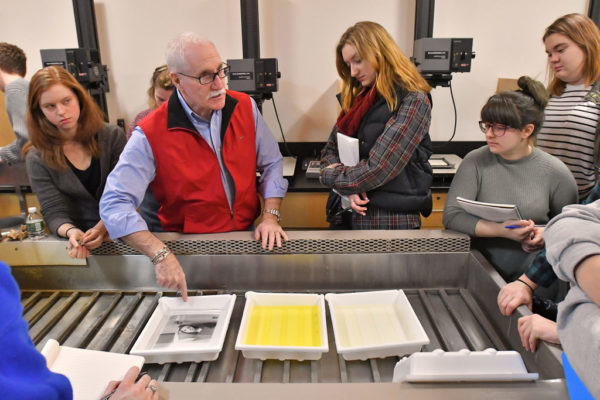 Professor Andrew Howard with students