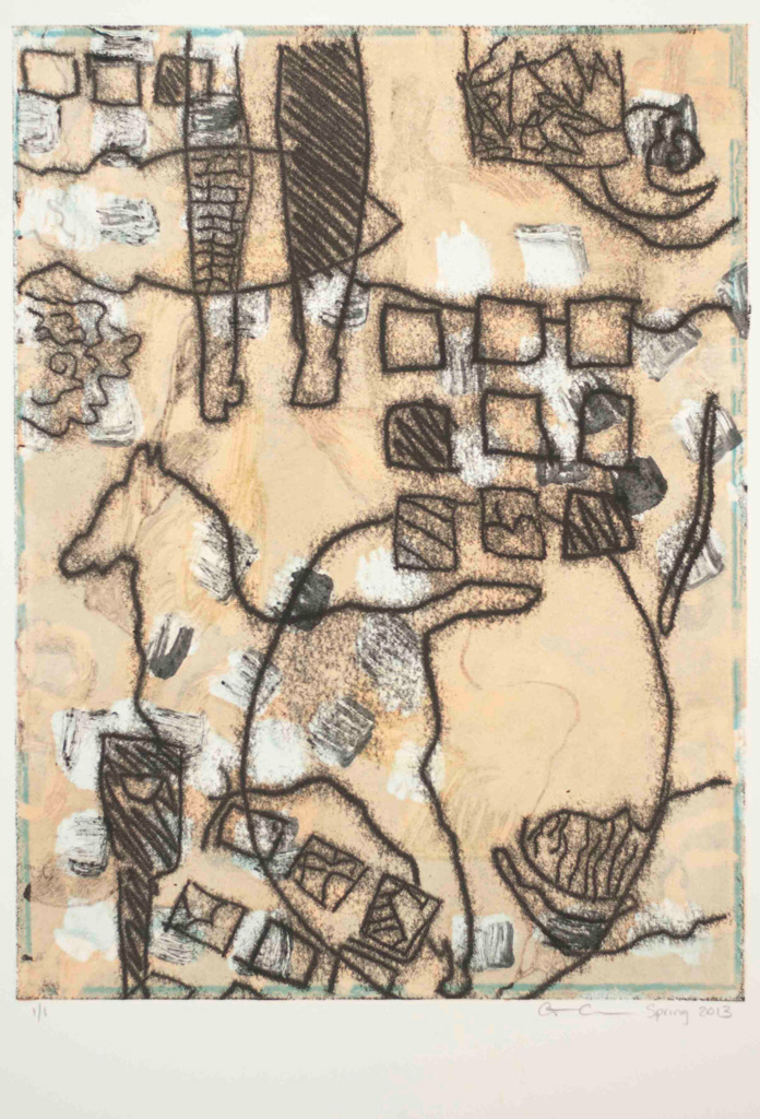 100 Years, 100 Objects, Christina J. Cannon, 2013, monotype (ink on paper), Gift of Zephorene L. Stickney in honor of Christina J. Cannon, Class of 2013