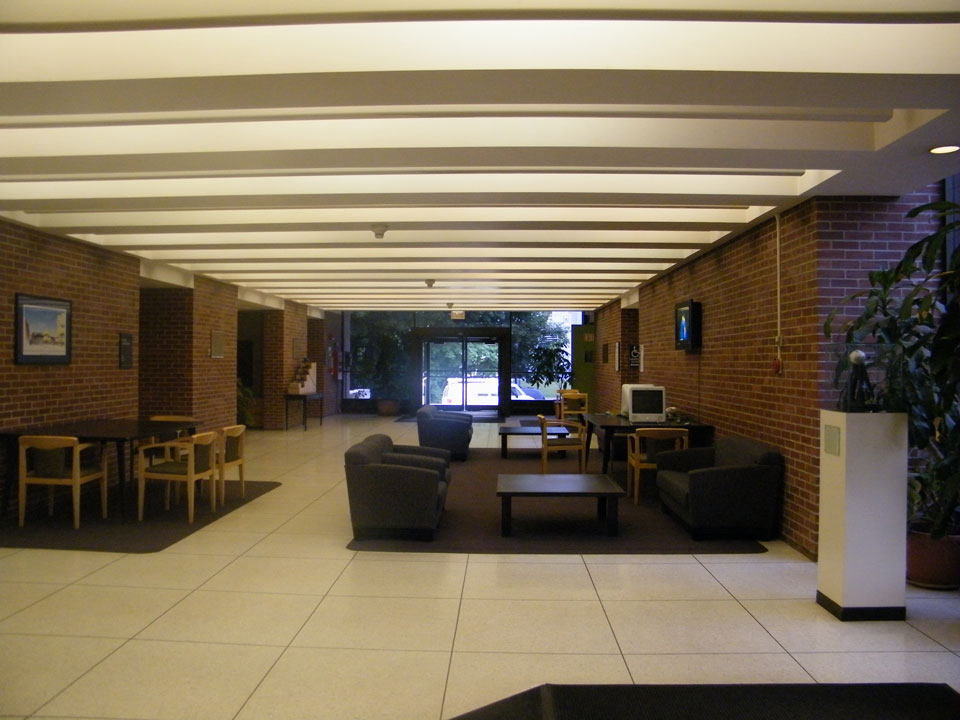 Science Center Lobby, open area often used for receptions.