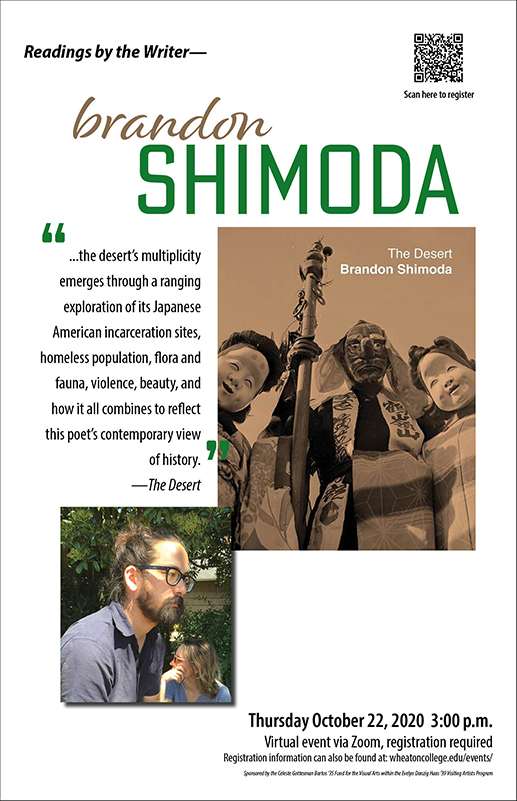 Poster advertising a poetry readting by Brandon Shimoda