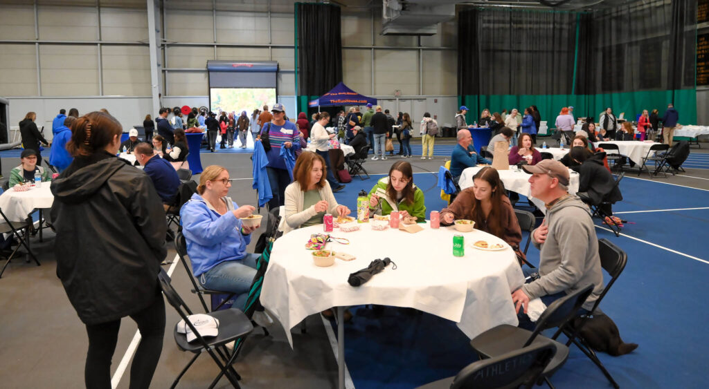 Friends, families, students enjoying Fall Fest