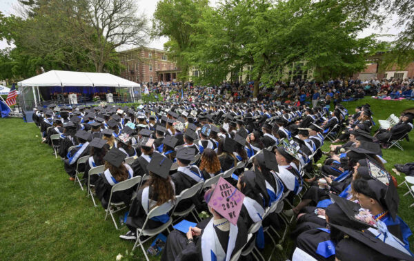 A sea of graduates during the Commencement 2024 ceremony.
